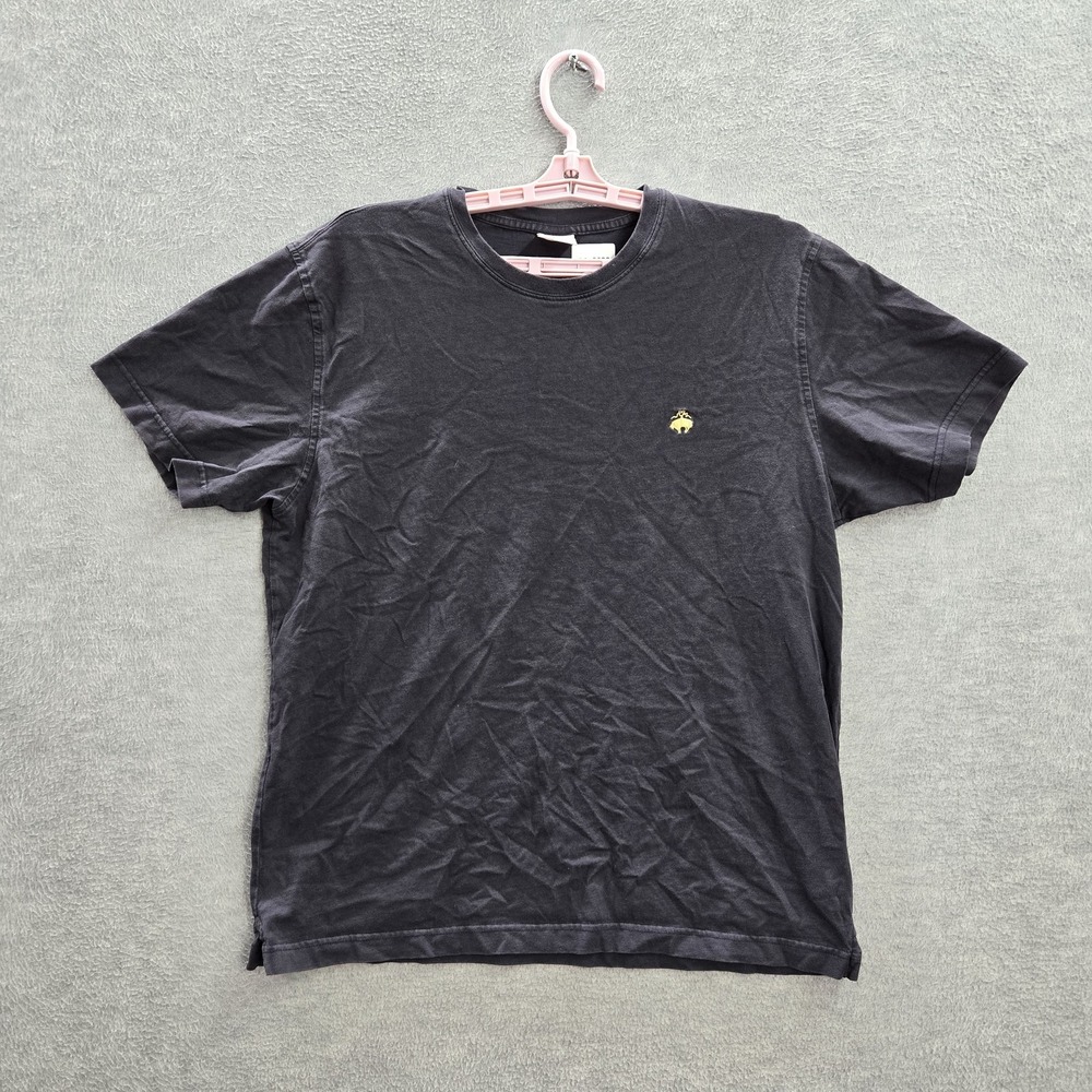Producers Products‎ Men Shirt L Black Ram Embroidery Short Sleeve Cotton